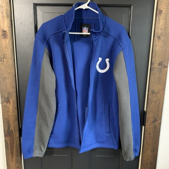 Indianapolis Colts NFL Full Zip Fleece Jacket Womens Medium Blue White - Picture 5 of 9